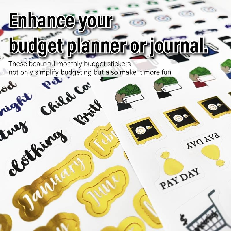 Budget Planner Stickers 2023 4 Sheets 261 Budget Stickers - Temu